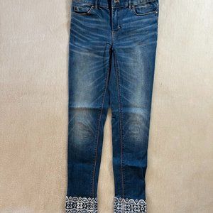 White House Black Market Embroidered Denim Jeans